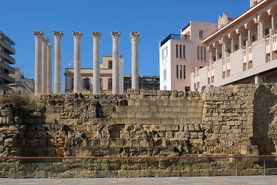 Columnas del templo romano de Córdoba.